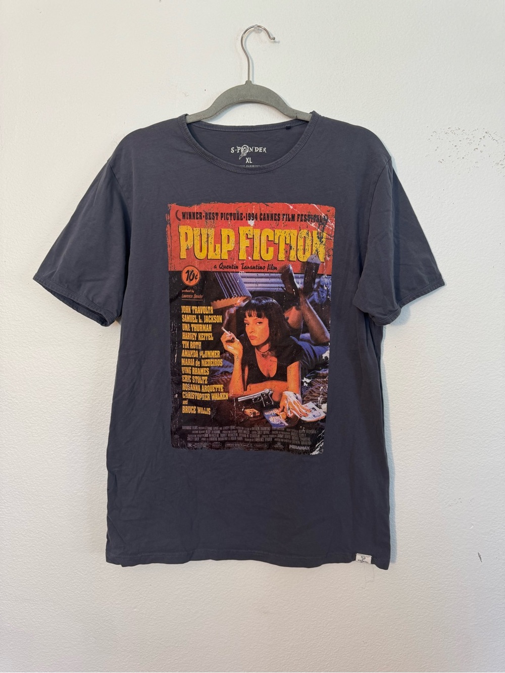 Pulp Fiction Graphic Tee in Charcoal